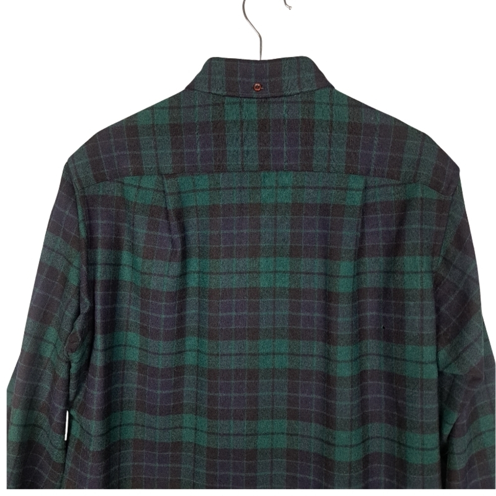 Pendelton Men's 15.5 100% Pure Virgin Wool Long Sleeve Button Down Shirt - Picture 5 of 9